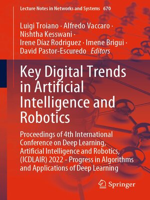 cover image of Key Digital Trends in Artificial Intelligence and Robotics